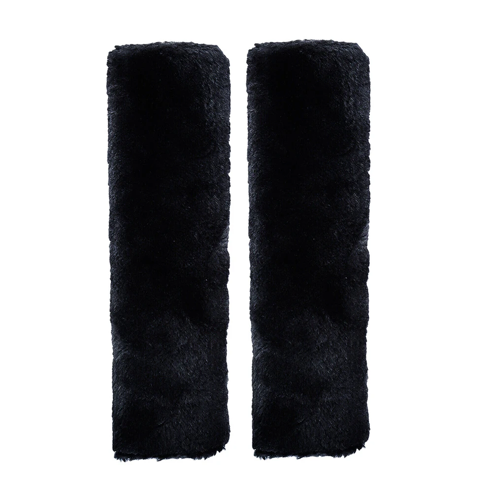 

2pcs Car Auto Belt Covers Shoulder Strap Sheepskin Pads Cushion Headrest Car Shoulder Pads Interior Accessories