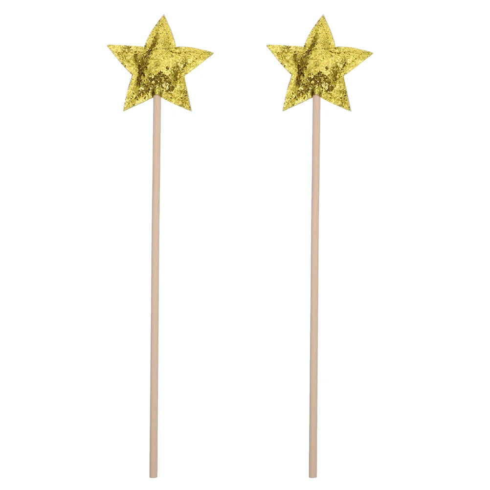 

2pcs Star Shape Fairy Wand Glitter Fairy Sticks Angel Fairy Wands for Girls