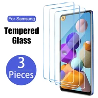 3pcs protective glass for samsung s22 s21 ultra a51 a52 a50 a12 a02s a21s screen protector on galaxy a71 a72 a10 a20 a70 a31 a32