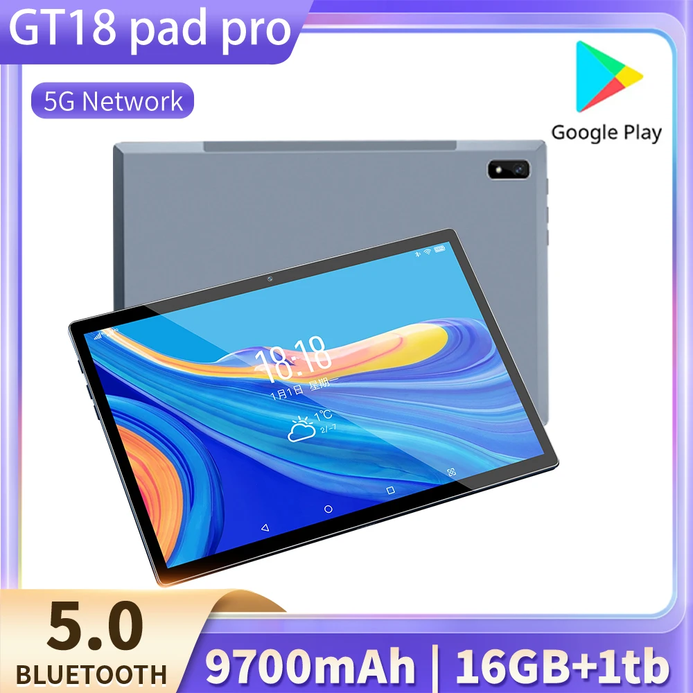 

Teclast pro Plus 10.1 Inch Android 12 Tablet 16GB RAM 512GB ROM 2560x1600 HD 10 Cores GPS Type-C Keyboard leather case