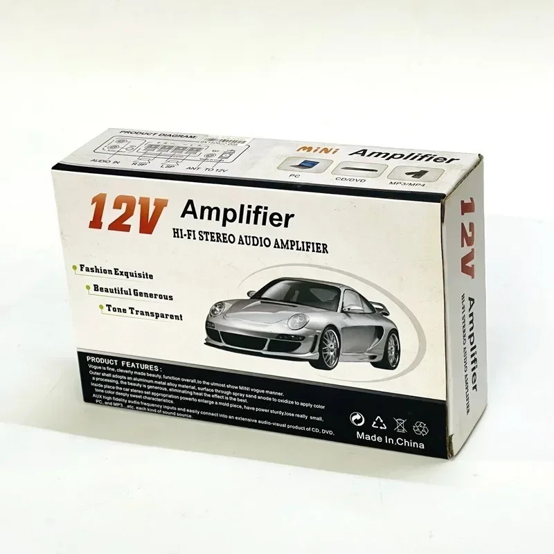 Усилитель Treble Bass Balance Регулировка громкости с USB-портом FM 12 В