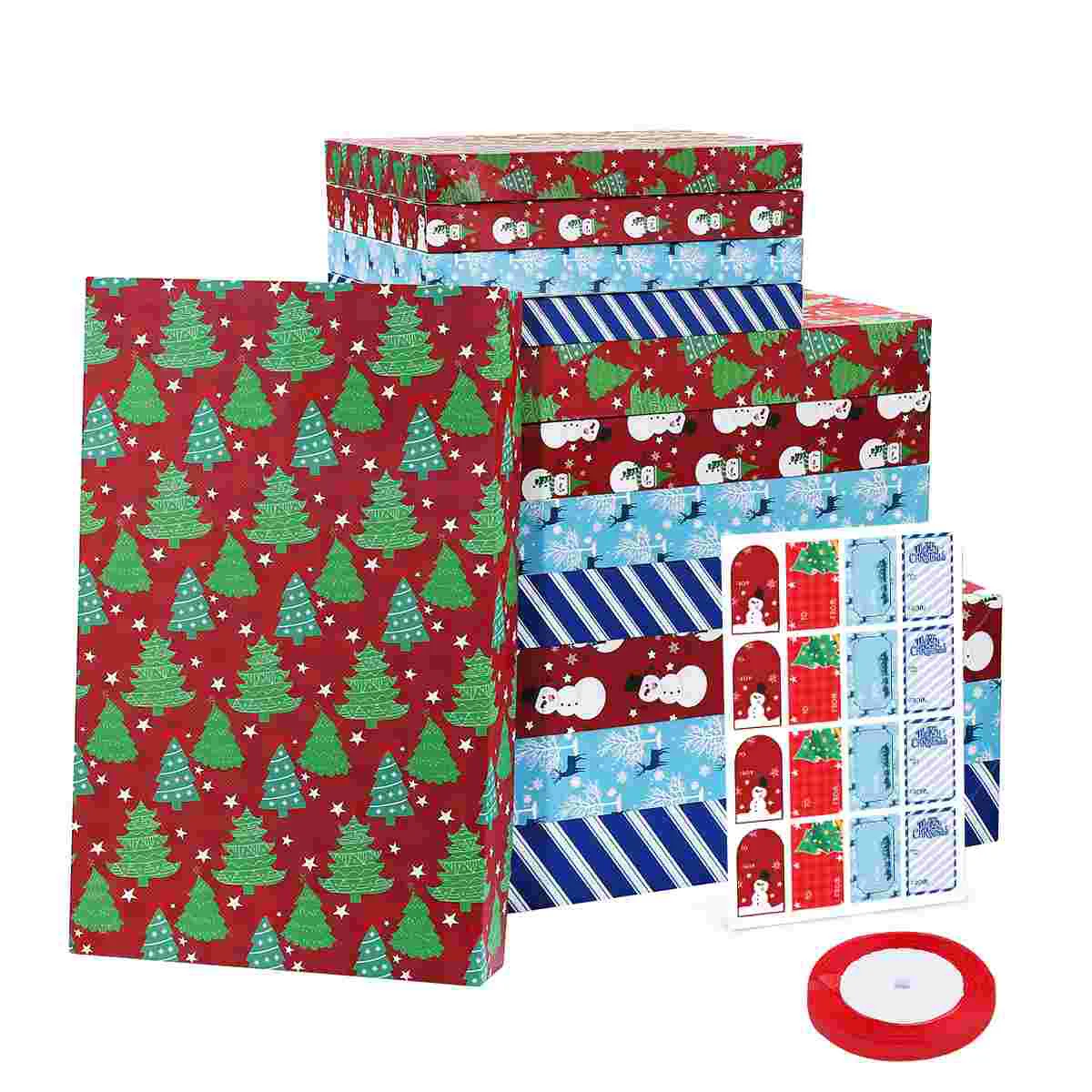 

Cabilock 12 шт. рождественские подарочные коробки для рубашек одежда рубашка шарф бумажные коробки Подарочная упаковка ко дню рождения Box