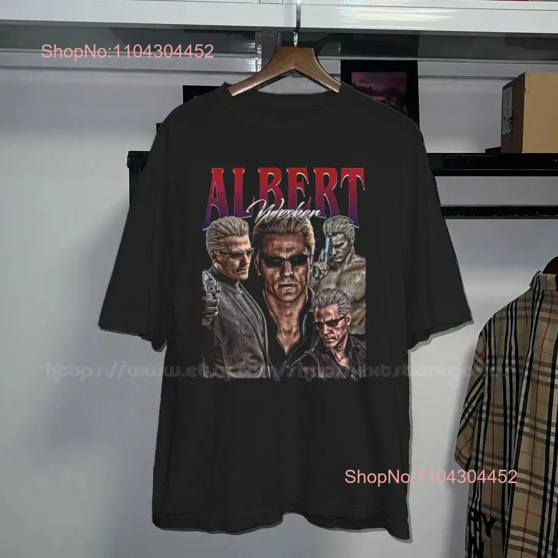 Albert Wesker RE 90s Vintage T Shirt Gamer Stuff Ideal for Video Game Enthusiasts long or short sleeves