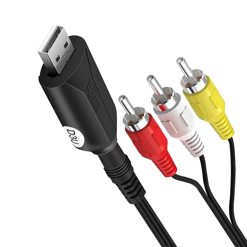 USB 2 0 легко закрываемая видеозахват AV 3RCA VHS аналогово-цифровая для ТВ DVD Аудио