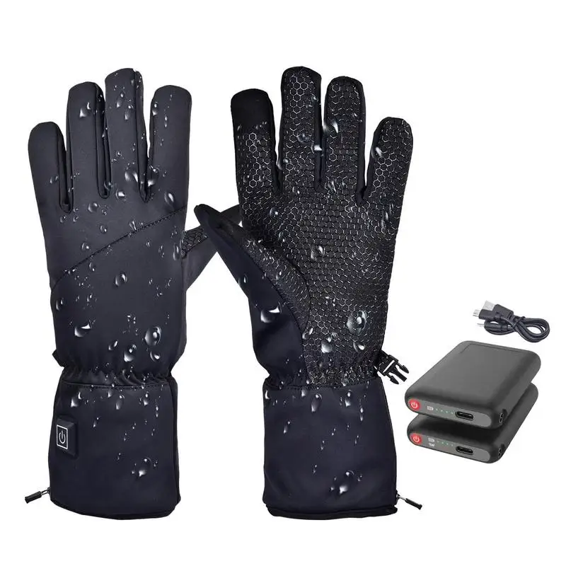 

Adjustable Electric Heated Gloves USB Powered Graphene Heating Touch Gloves For Men And Women Winter Outdoor Skiing Warm Gloves