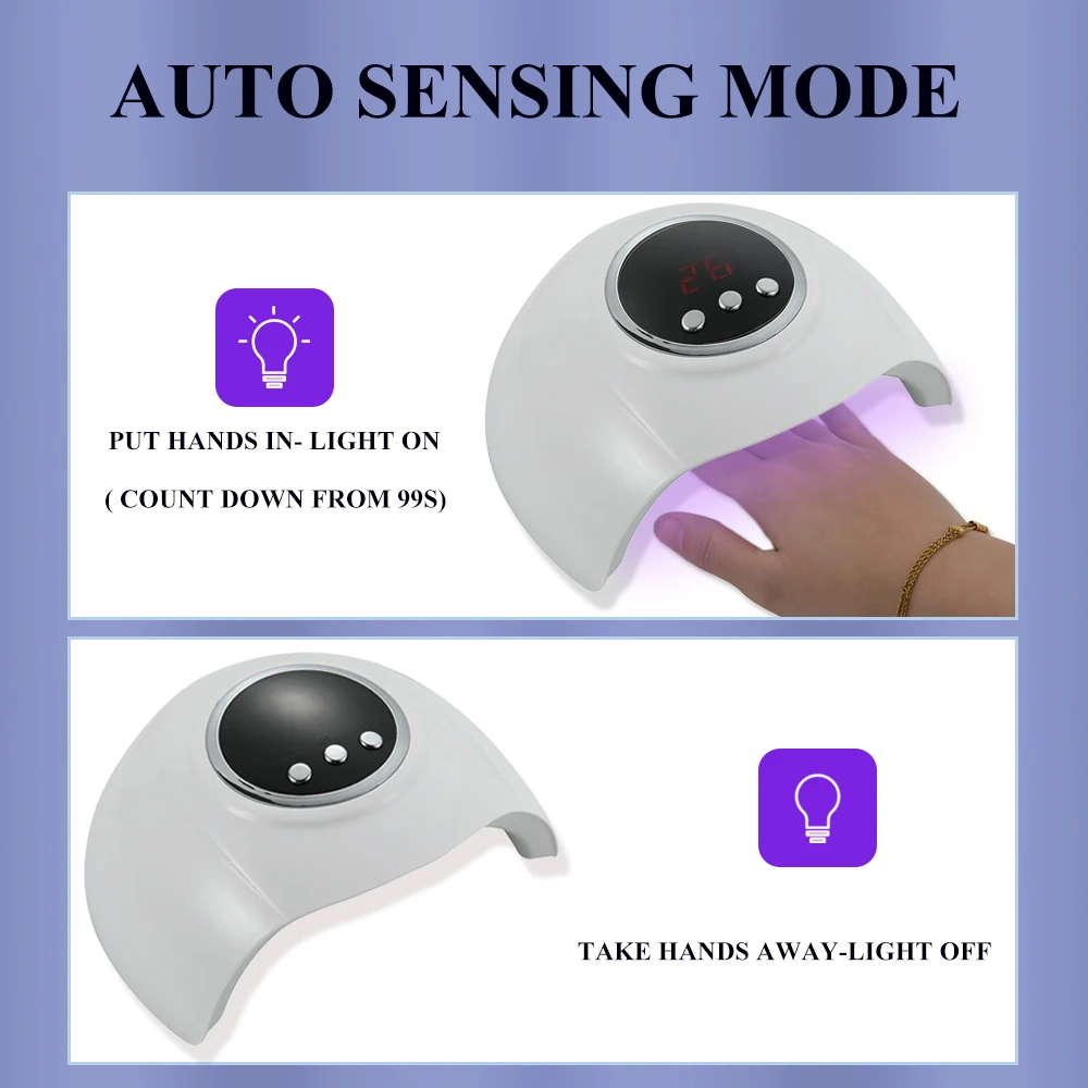 Портативная Сушилка Для Ногтей С Таймером USB-кабель 30/60/90 Гель-лака