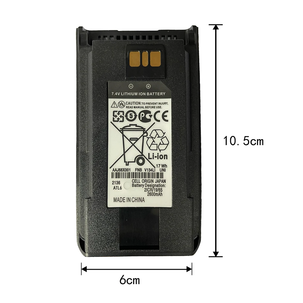 Аккумулятор для радиоприемников AAJ67X001 AAJ68X00 7 4 В Yaesu Vertex Motorola FNB-V134Li VX-261 VX-264 VX-451 EVX-531