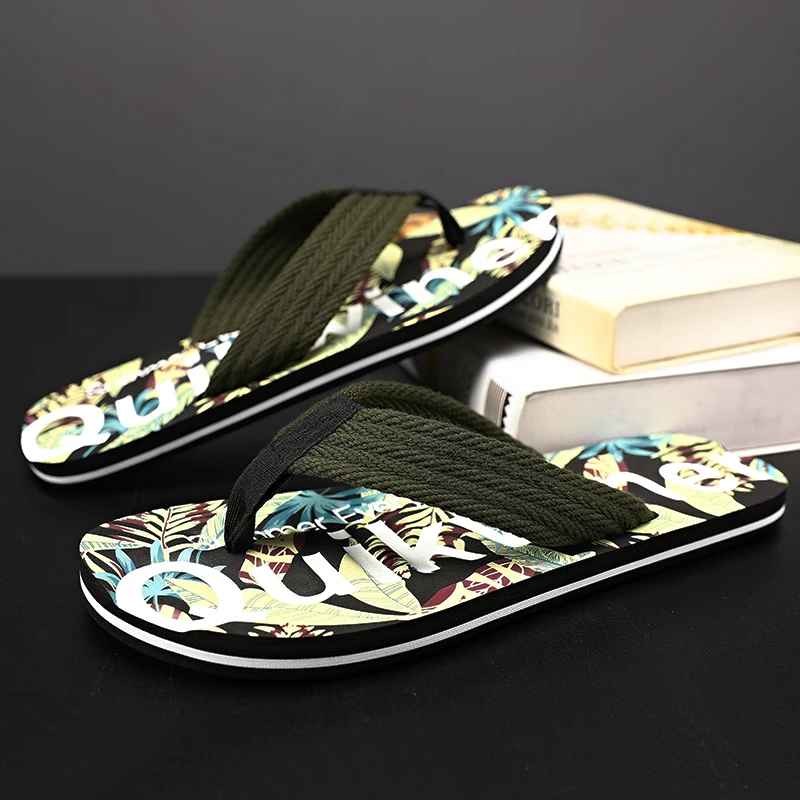 

Мужские летние шлепанцы, новинка 2022, Повседневные Дышащие шлепанцы, мужские износостойкие Нескользящие пляжные сандалии из ЭВА, мужские комнатные тапочки