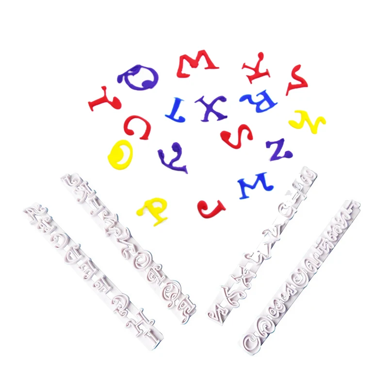 

4Pcs Cookie Cutter Fondant Cake Pastry Embossing Biscuit Mould Supplies Kitchen Decoration Tools Desserts Bread Baking Printing