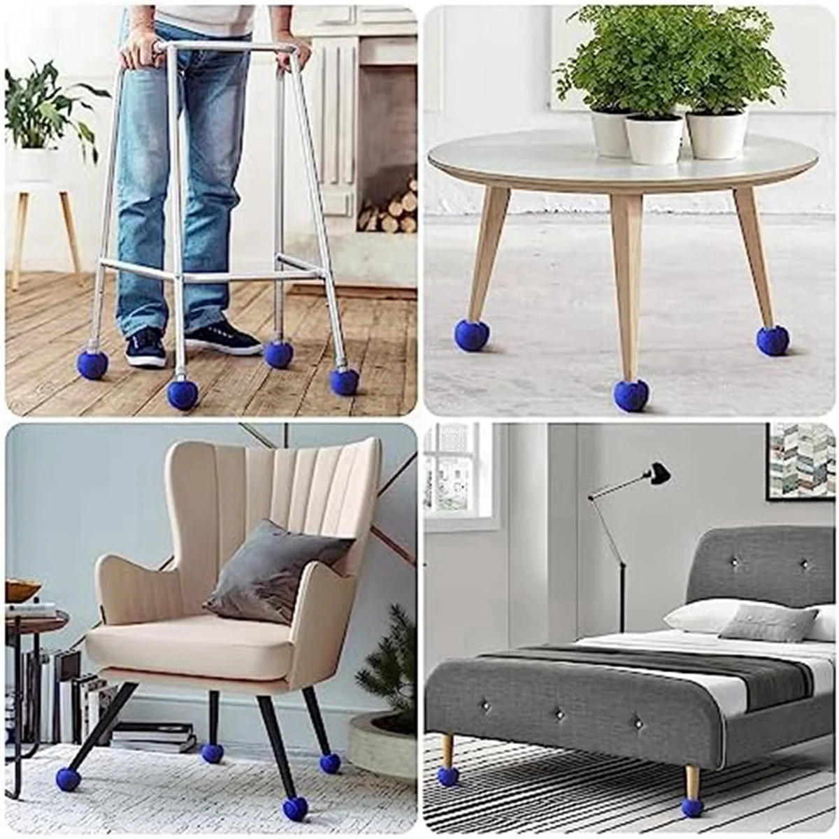 4 шт. теннисные мячи для ходунков премиум-класса ножек мебели и защиты твердого