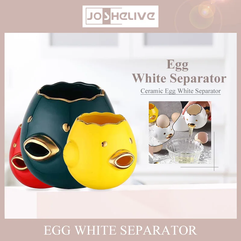 

Cute Chicken Ceramic Egg White Separator Creative Egg Yolk Protein Separator Filter Baking Tools Kitchen Accessories Practical