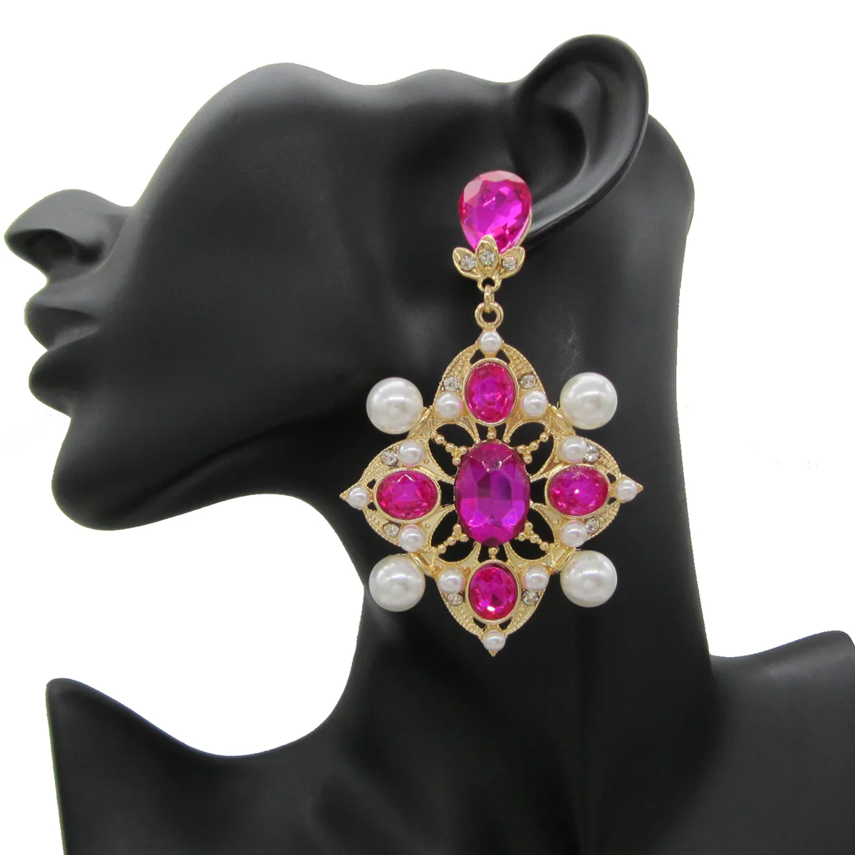 Красочные Висячие серьги в стиле бохо для женщин, массивные серьги с кристаллами, модные индийские ювелирные изделия