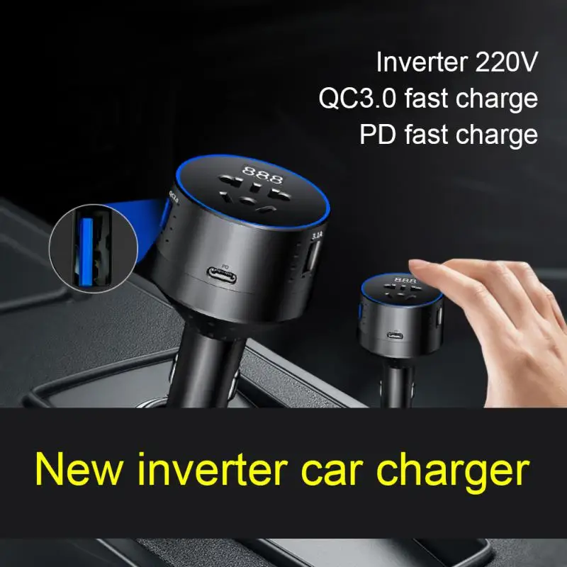 

Mini Fast Charge Car Charger Universal Car Charger Inverter Portable Cigarette Lighter Adapter Car Supplies Simple Installation
