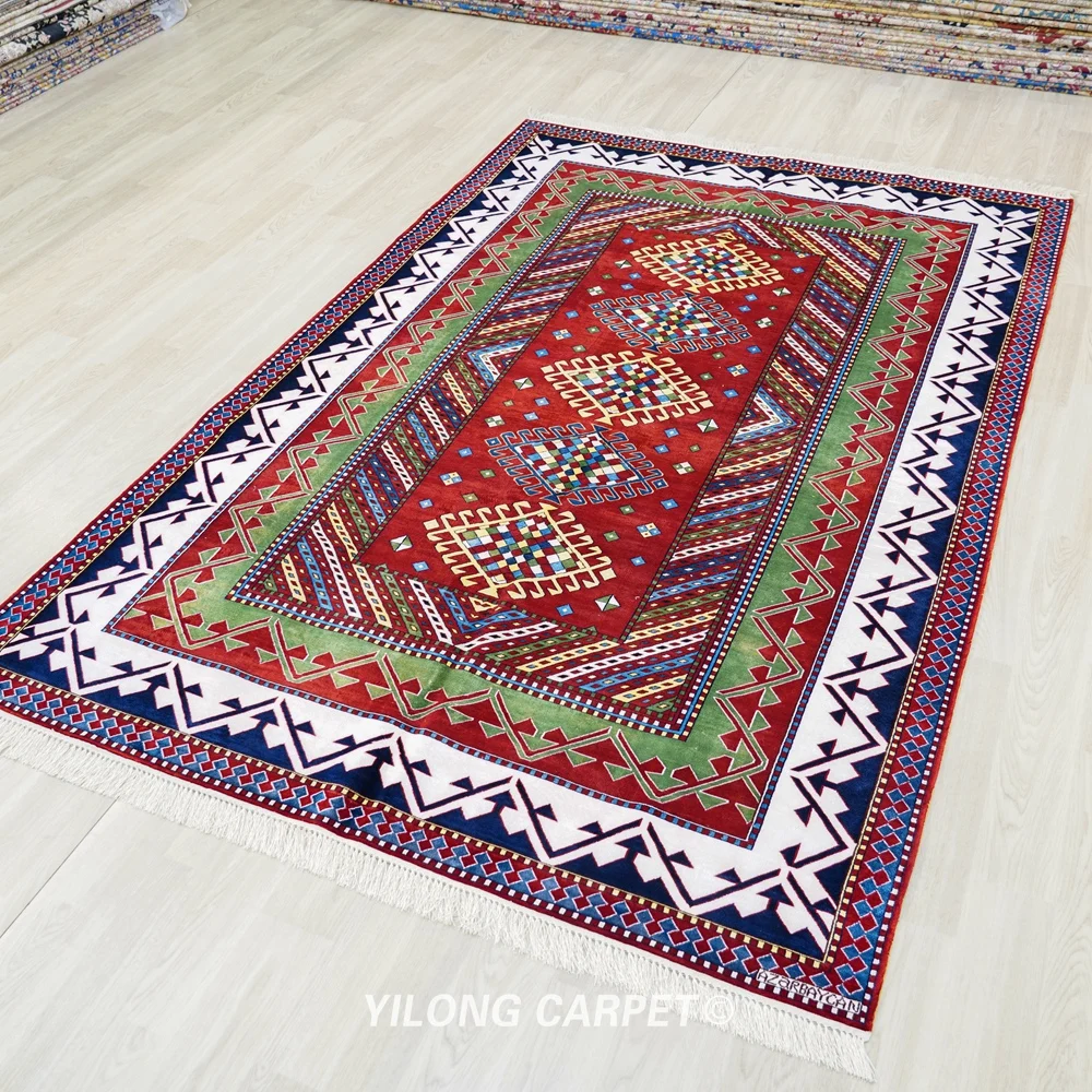 152x244cm Handmade Silk Tribal Rug Home Office Kid Friendly Indoor Carpet (BL081)