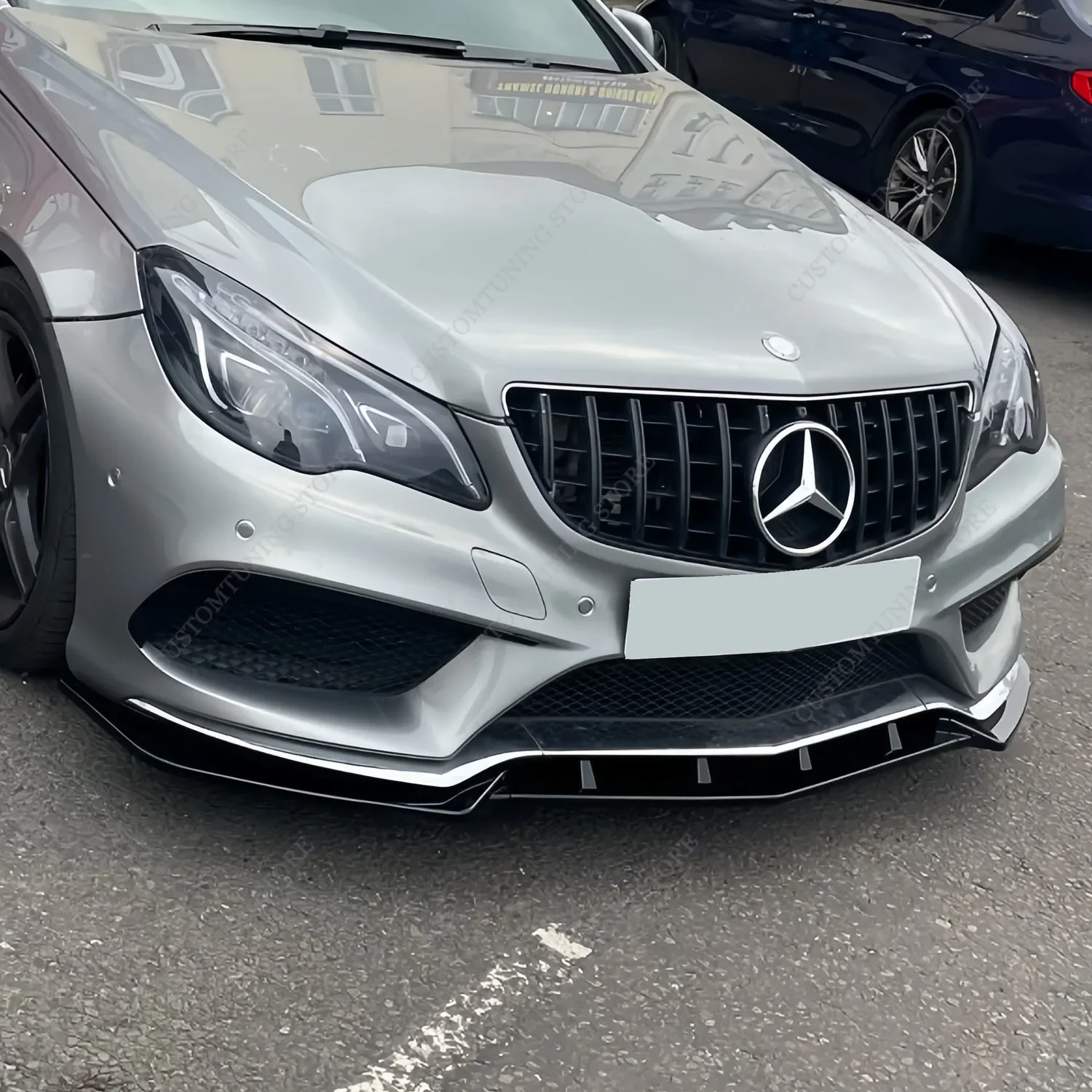 Передний бампер спойлер сплиттер диффузор для Mercedes W212 C207 E500 E400 E350 E300 Coupe AMG-Line 2013-2016