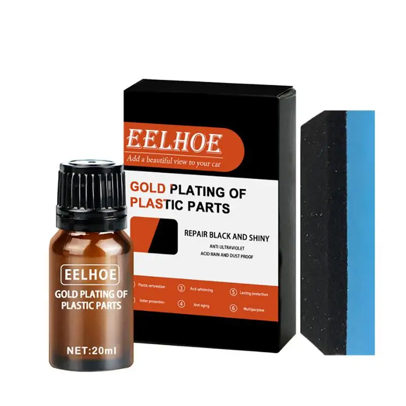 

Plastics Cleaner Restorer Car Cleaner And Restorer With Sponge Automotive Interior Leather Part Retreading