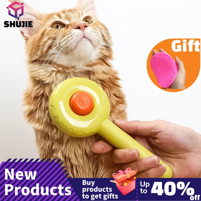 

Cat Brush Pet Comb Hair Removes Dog Hair Comb For Cat Dog Grooming Hair Cleaner Cleaning Beauty Slicker Brush Pet Supplies 2022