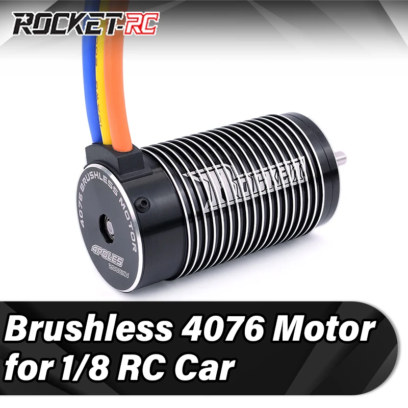 

Rocket Waterproof Motor 4076 Brushless Motors 2250KV 2000KV for 1/8 RC Car Drift Racing Off-road monster Truck Traxxas Wltoys