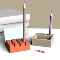 concrete pen holder insert silicone mold cement pen inserts creative office desk supplies small storage box silicon molds