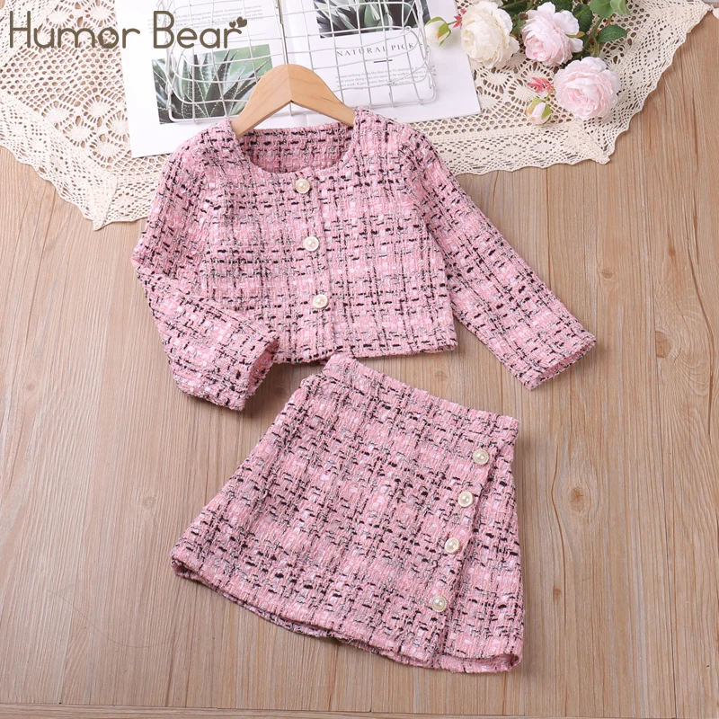 Юмор Медведь Весна-Осень Хлопок Полиэстер Комплект одежды для девочек