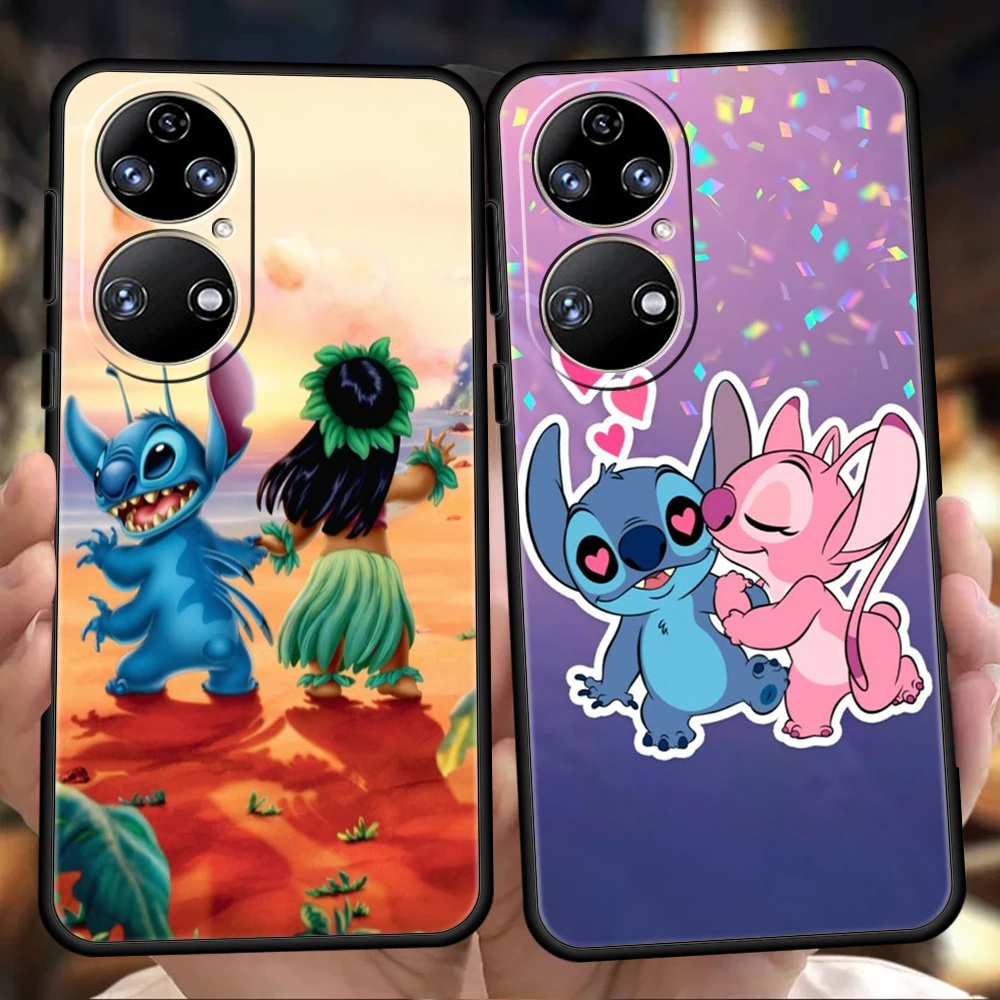 

Lilo Stitch Soft Cover For Huawei P50 P40 P30 P20 Pro P Smart Z Y6 Y7 Y9 Y7A Y6P Y9S 2019 P40 Lite E Case Shockproof Shell Coque