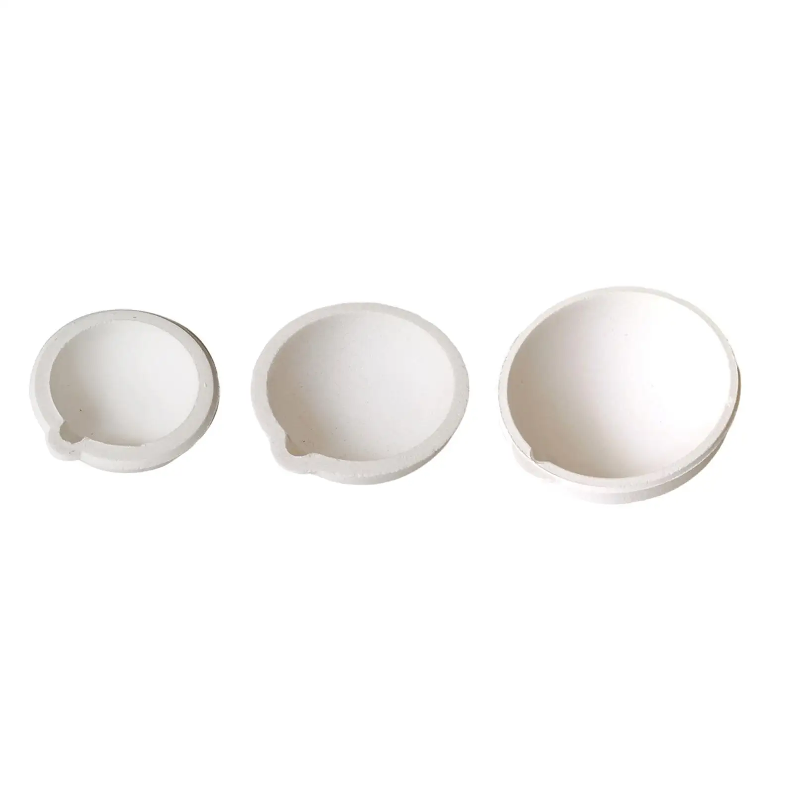 

White Quartz Melting Crucible, Dishes Pot Refining Casting High Temperature for Platinum Jewelry Gold Copper Scrap