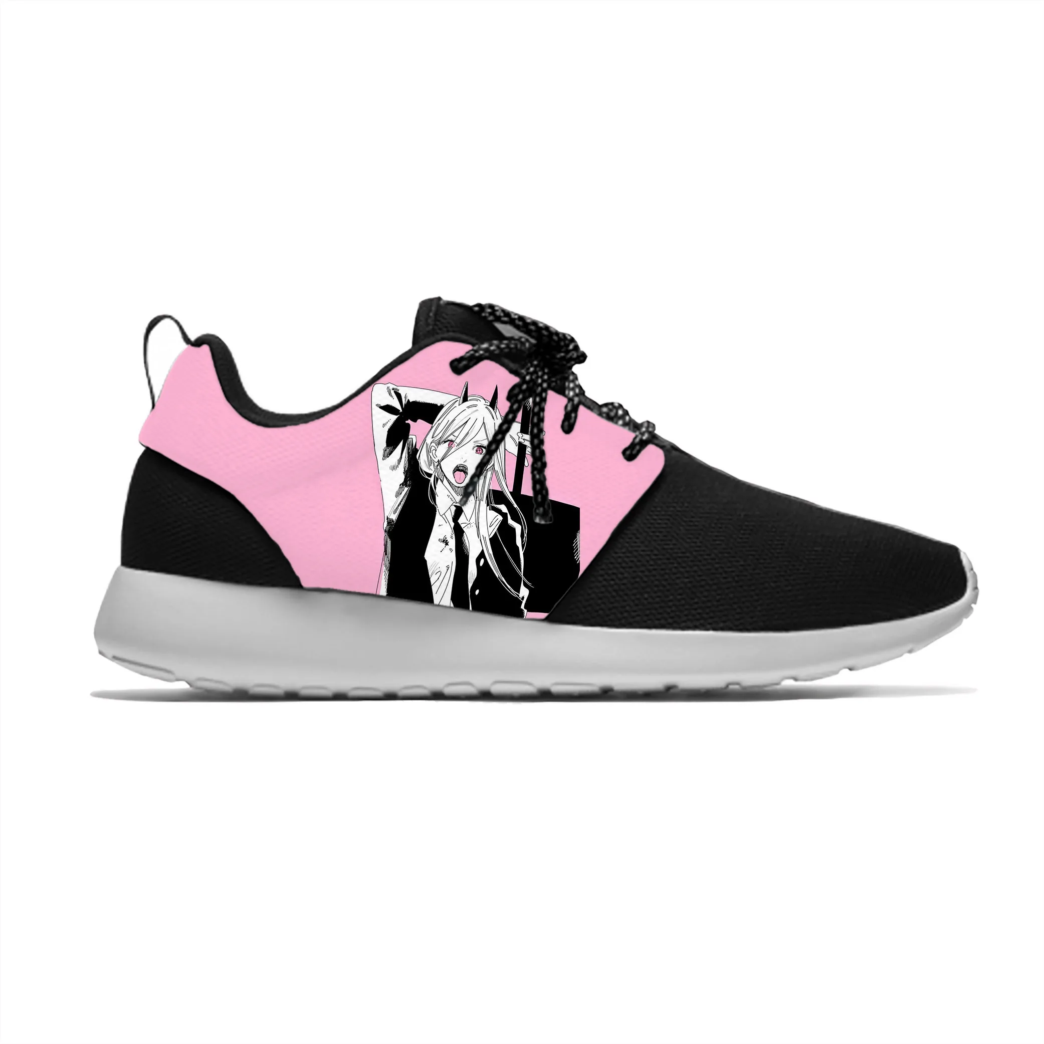 

Японское аниме Манга Мультфильм бензопила Мужская мощная спортивная обувь для бега Повседневные Дышащие легкие кроссовки с 3D принтом для м...