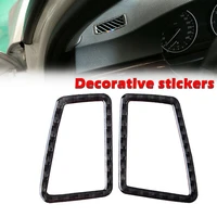 1set dashboard air outlet car interior decor trim stickers carbon fiber look for bmw 3 series e90 e92 e93 2005 2012