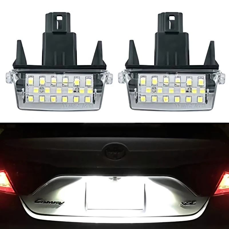 

Светильник номерного знака для TOYOTA Camry COROLLA VIOS YARISL LEVIN EZ без ошибок 6500K, белый задний фонарь, автомобильные аксессуары