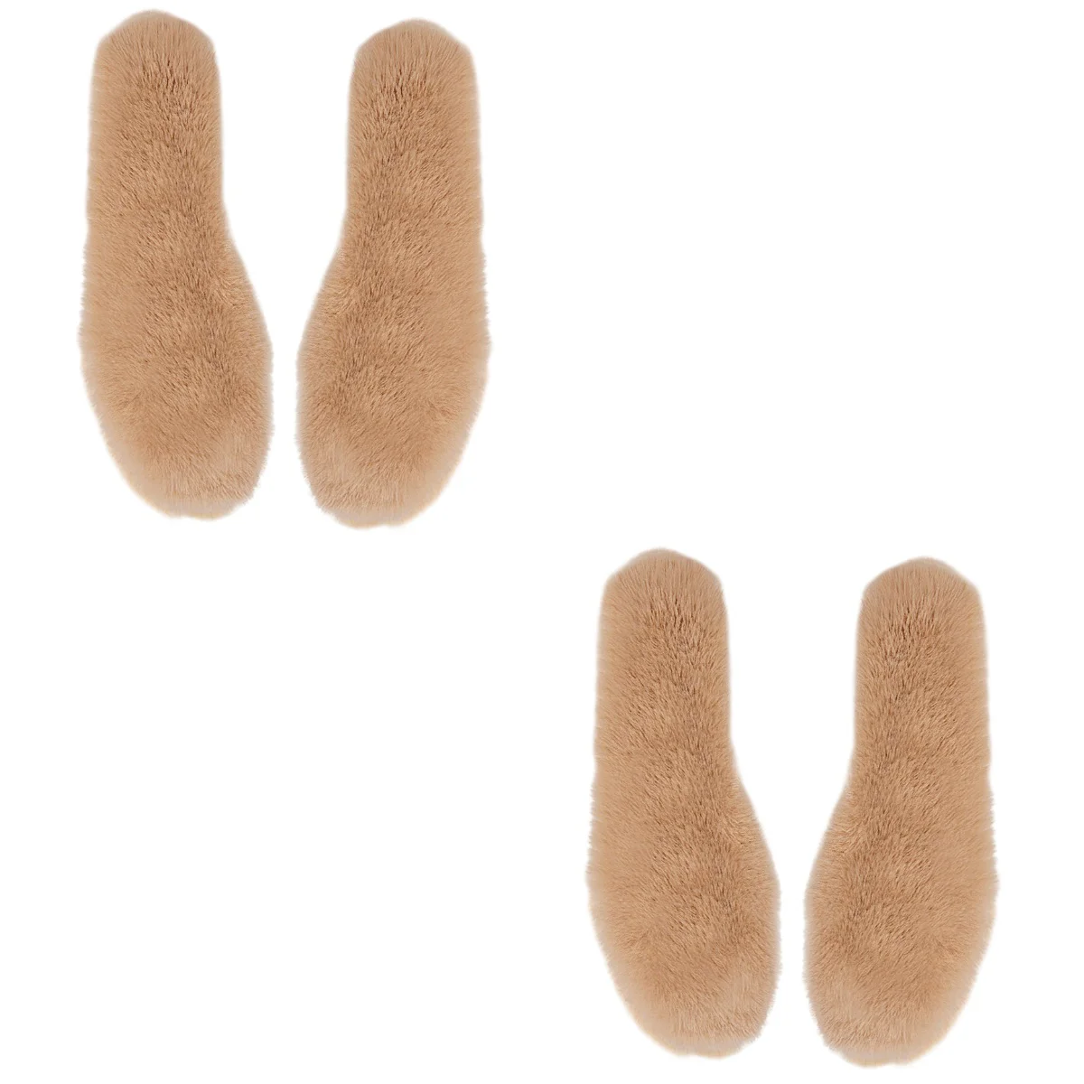 2 пары аксессуаров для защиты от холода стельки из искусственного кроличьего
