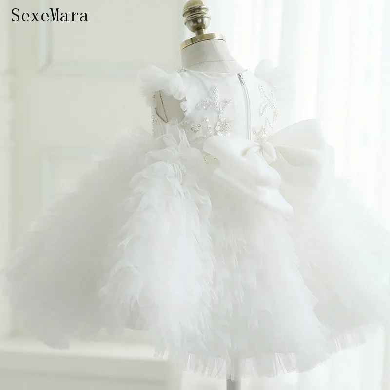 

Милое платье для маленьких девочек, платье-пачка для младенцев, платье принцессы на день рождения, платье на новый год, детское платье для церемонии, белое и цвета слоновой кости