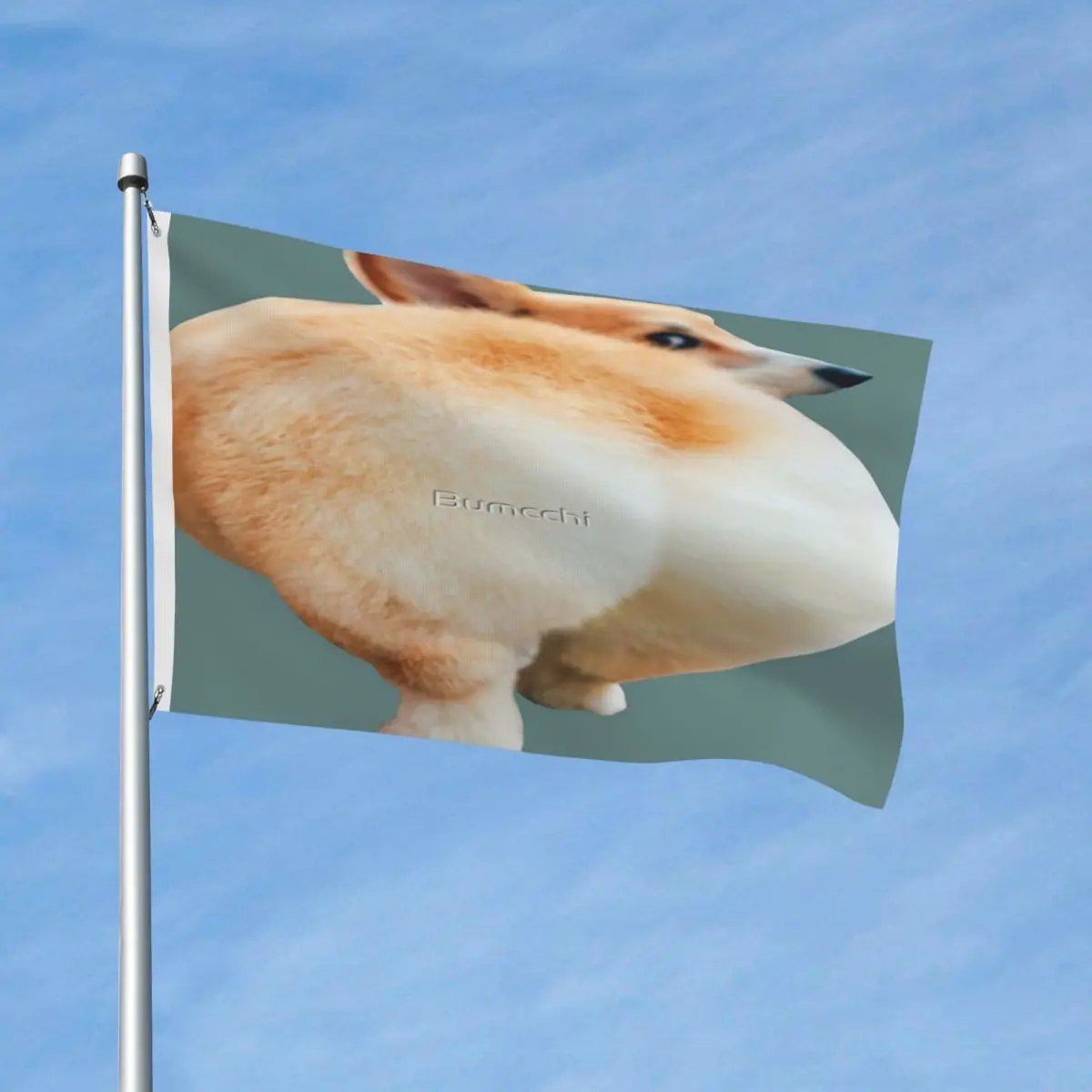 

Corgi Butt Flag Decor Modern Decorative Vibrant Colors Drapey Delicate
