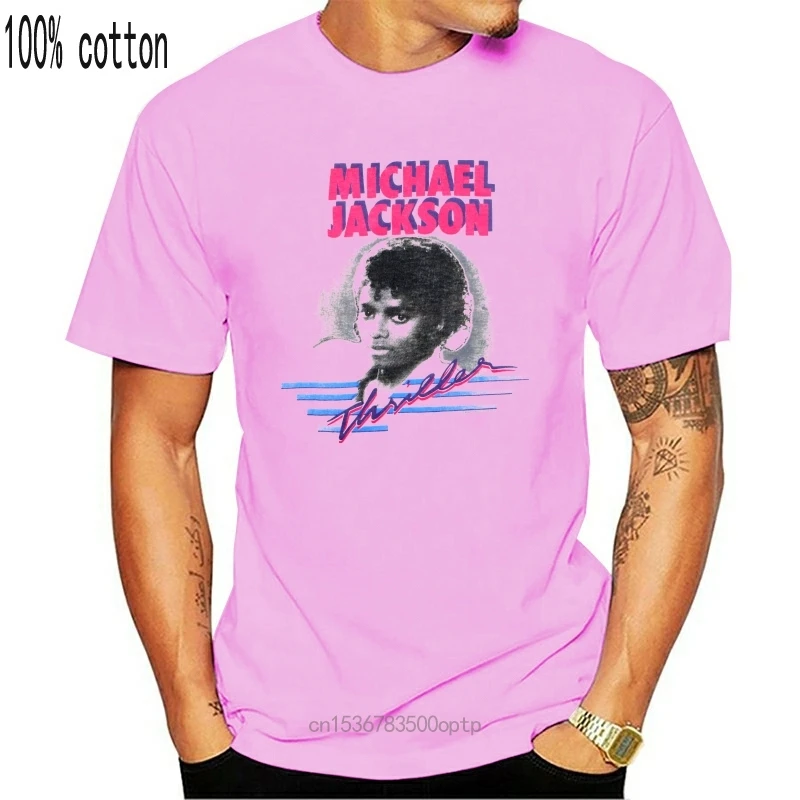

Винтажная футболка, raro! Camiseta de Michael Jackson para hombre, camisa de Thriller, estamp, 1988