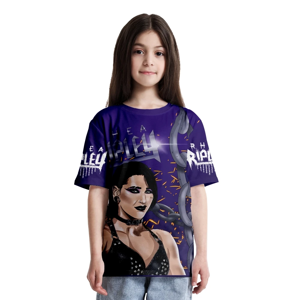 Фото Футболка Rhea Ripley Merch, мужская футболка с коротким рукавом, женская забавная футболка унисекс, топы в стиле Харадзюку №4