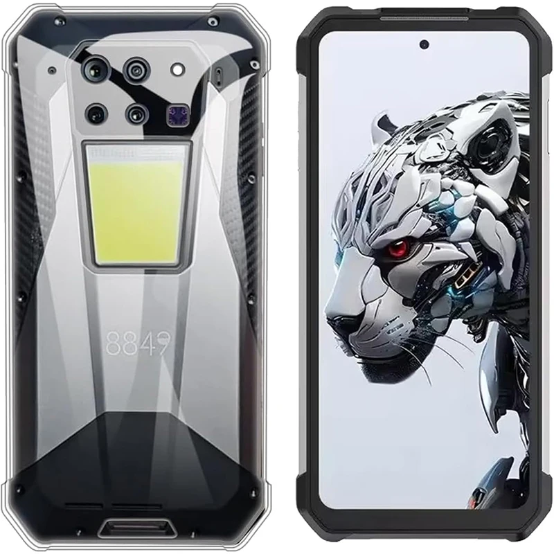 2 в 1 закаленное стекло для Unihertz Tank 3 Pro Мягкий силиконовый чехол TPU прозрачный