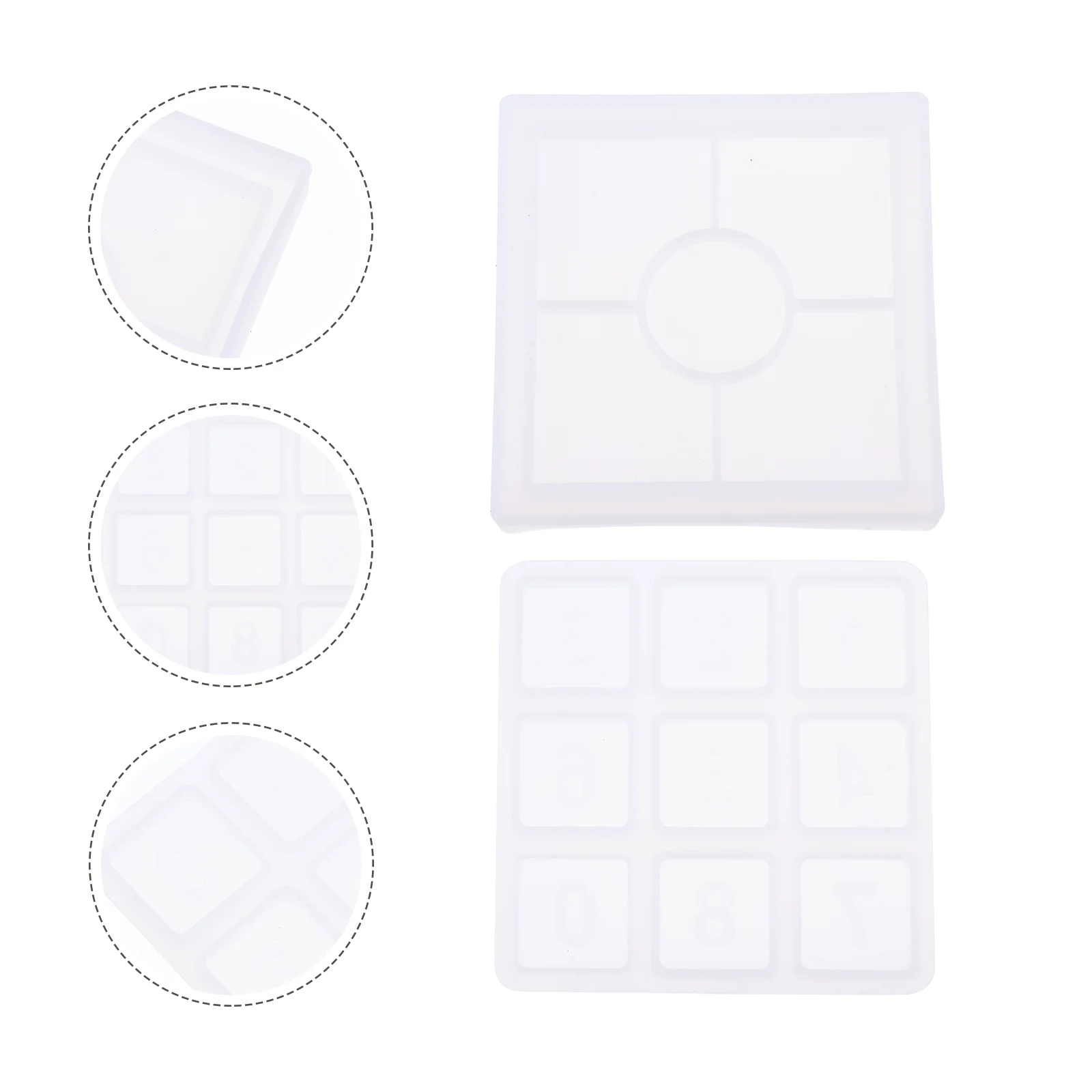 

2pcs Number Ornaments Making Molds Craft Moulds Cup Mat Making Molds