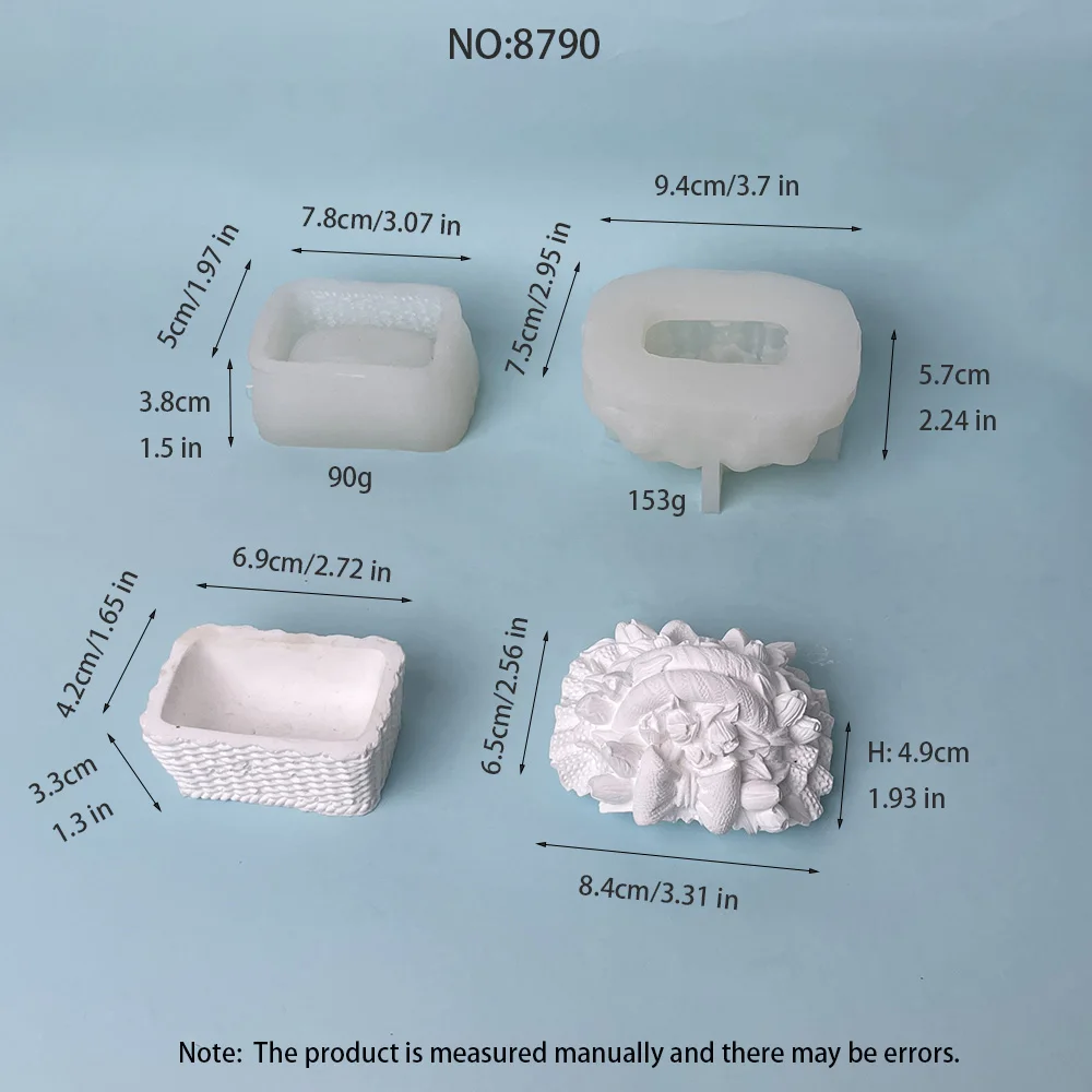 3D корзина для цветов коробка хранения гипсовая силиконовая форма с крышкой