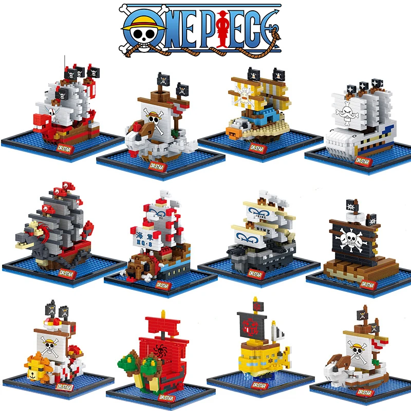 

Mini Pirate Ship Series Building Blocks Bricks Anime Figure Education Game Toys Kids Birthday Halloween Christmas Gift