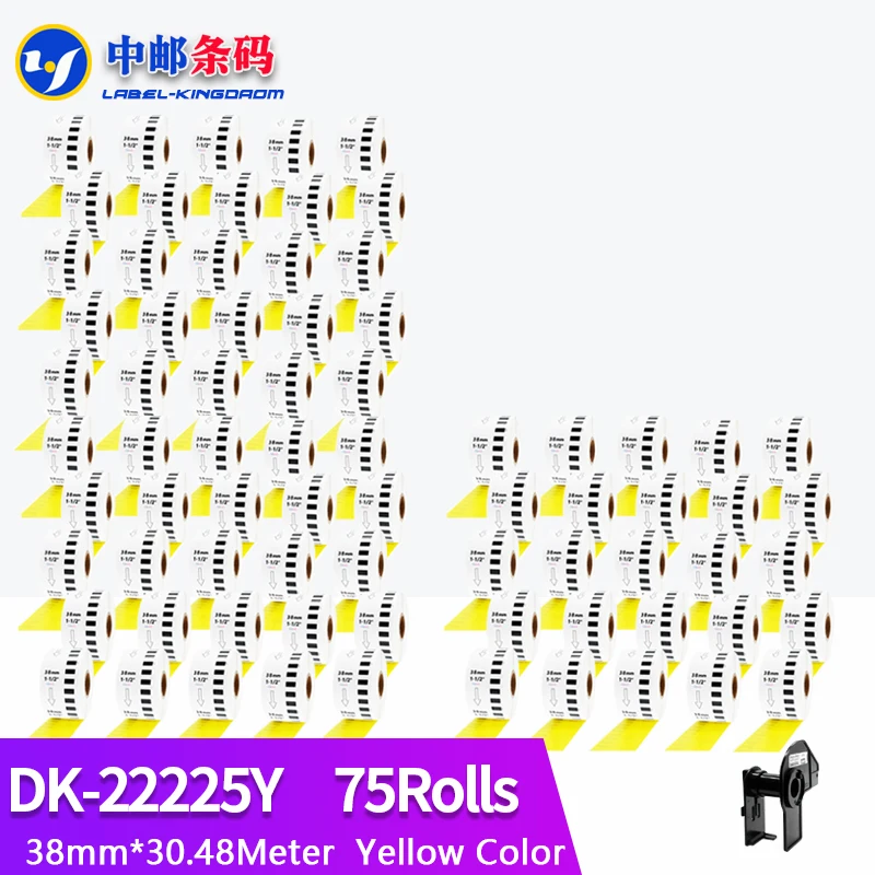 75 рулонов сменных стержней желтого цвета Цветовая стандартная этикетка 38 мм * 30 48