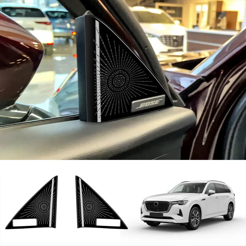 

Для Mazda CX60 90 CX-90 CX80 CX-80 2024 2025 Нержавеющая сталь Внутренняя дверь динамик окно A крышка стойки аксессуары для отделки