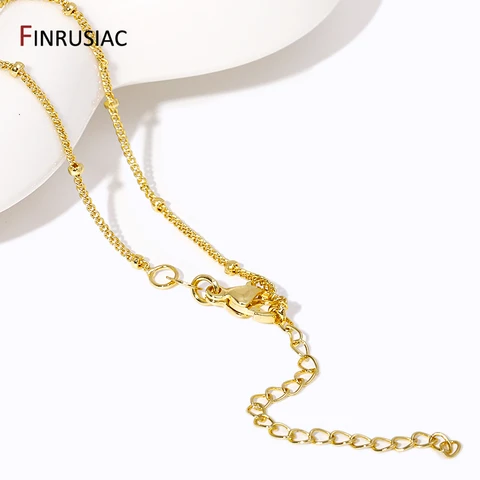 Цепочка из латуни с позолотой FINRUSIAC 18К, 1,2 мм