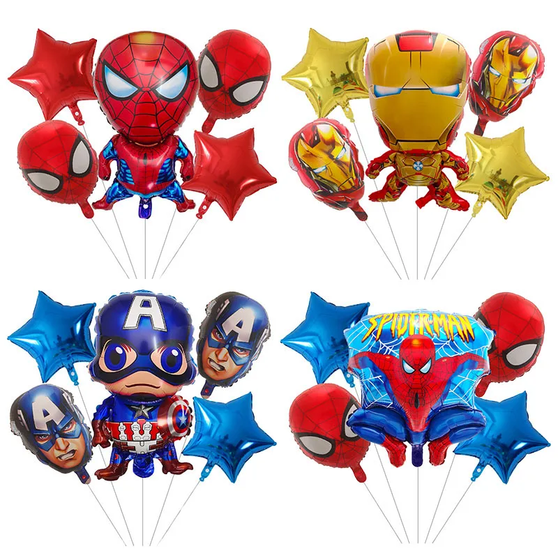 

Marvel Superheroes Theme Party Decoration Balloon Set Boy Cartoon Birthday Party Balloons Kids Toys Birthday Gift Party Balloon