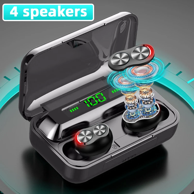 TWS беспроводные наушники Fone Bluetooth Спортивная гарнитура со светодиодным дисплеем