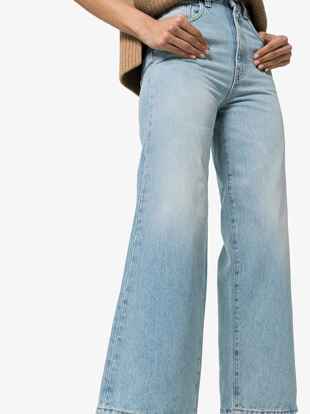 

Faded Retro Cotton Jeans Women 2022 Spring Pockets High Waist Zipper Simple Wide Leg Trousers Loose Casual Vintage Pants Female