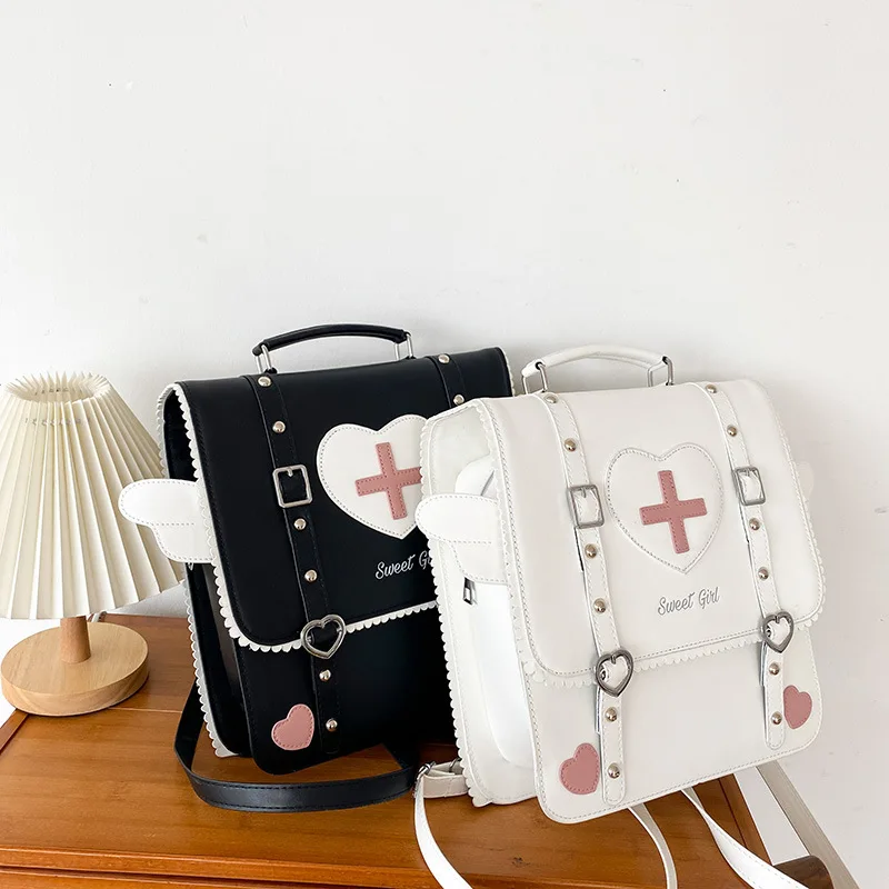 

Рюкзак для девушек в стиле преппи из искусственной кожи с забавными крыльями, Рюкзак Kawaii Japaness, сумка-мессенджер через плечо для женщин, Bolso Mujer