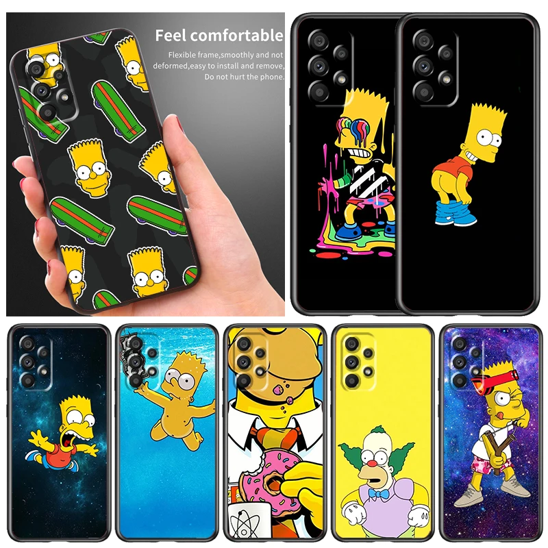 

Anime Family The Simpsons Phone Case For Samsung A73 A72 A71 A54 A53 A52 A51 A42 A33 A32 A23 A22 A21S A13 A04 A03 5G Black