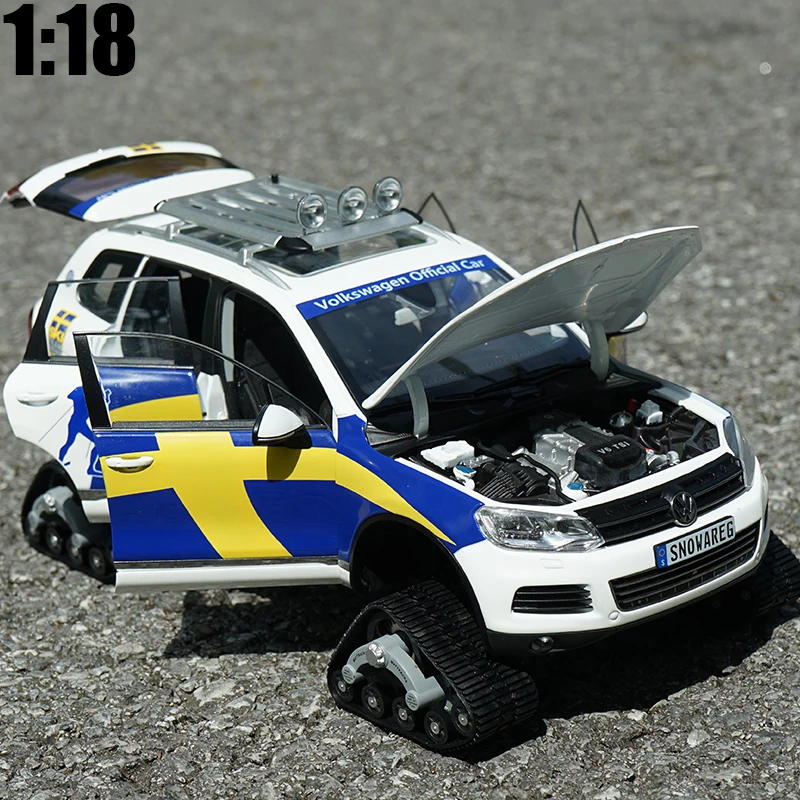 

Высокая имитация 1:18 Volkswagen Touareg GCD модифицированная модель снегохода из сплава детская модель