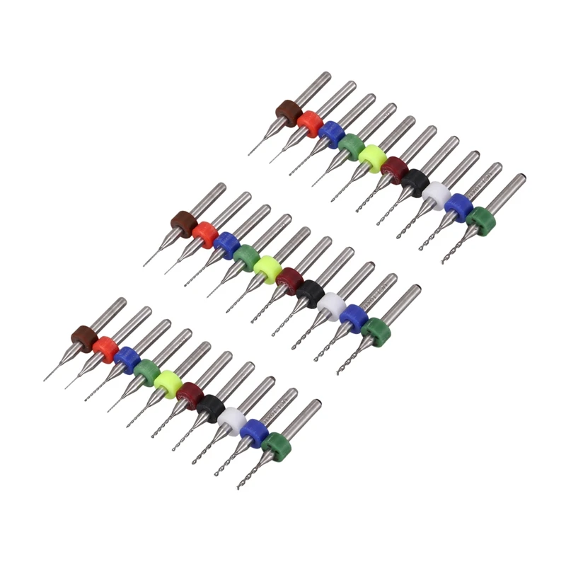 

Pack Of 30 Carbide Mini Drill Bits CNC PCB (0.3-1.2Mm)
