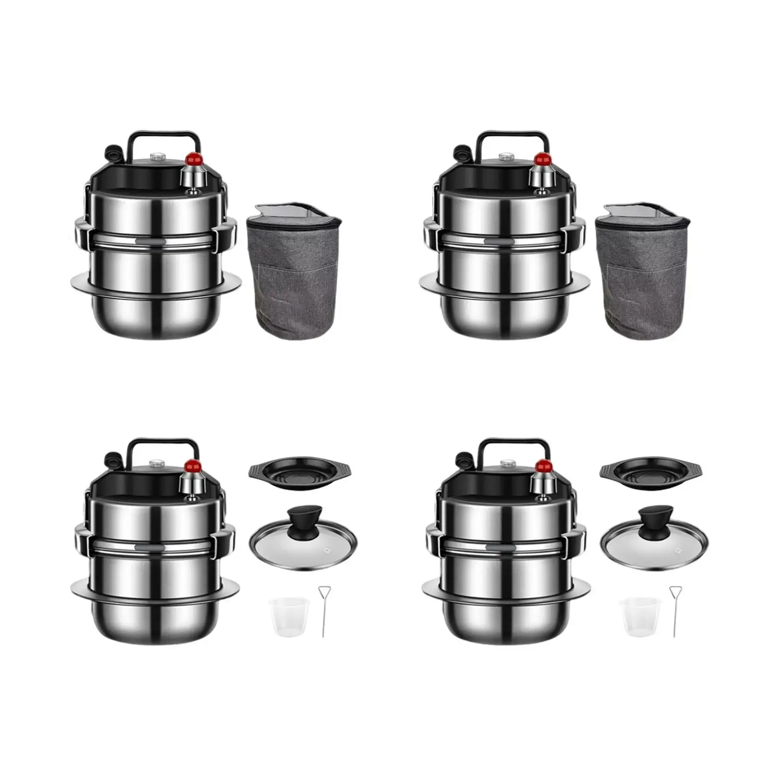 

Micro Pressure Cooker Cookware Portable Rice Cooker Pressure Canner Slow Cooker for Travel Outdoor Kitchen All Hob Types