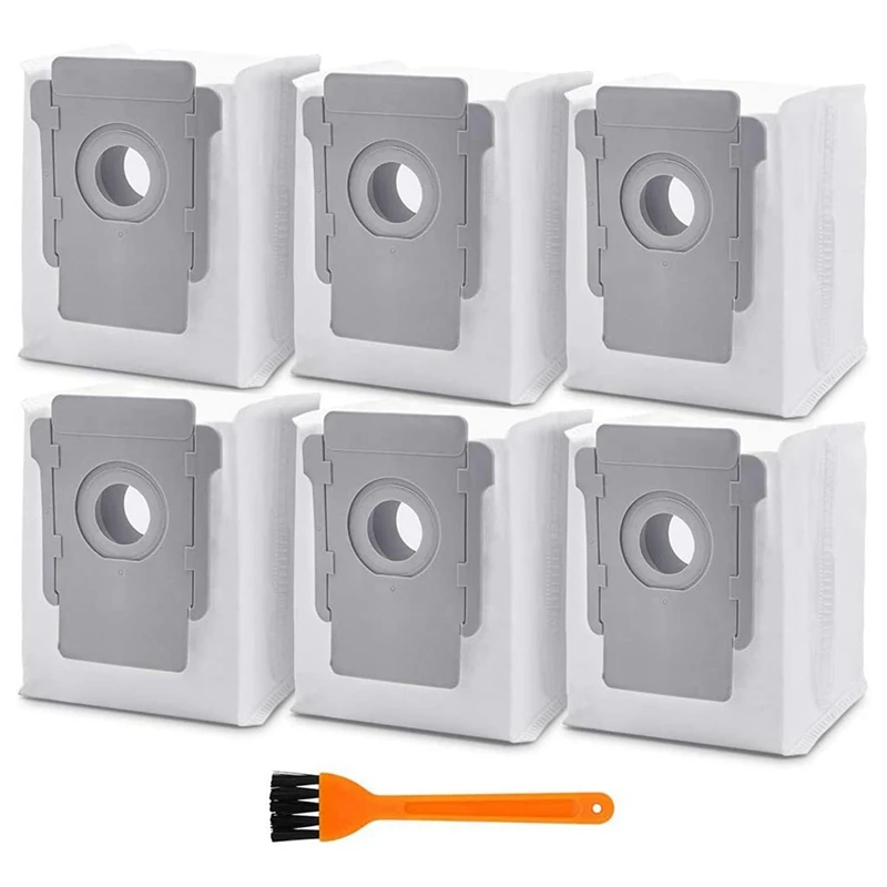 

6 Pack Dirt Bags Replacement Parts For Irobot Roomba I7 I7+ I7 Plus (7550) E5 E6 S9+ (9550) I & S Series Clean Base